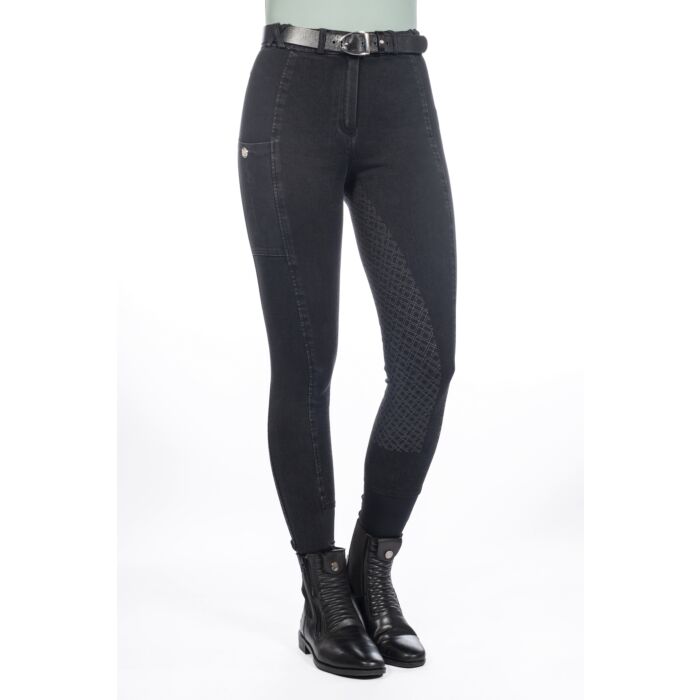 HKM Ladies High Waisted Denim Breeches  F/S  - Harbour Island